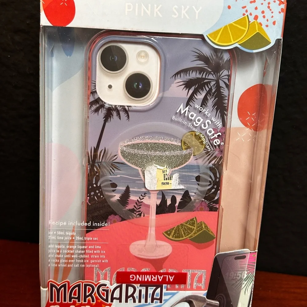 NIB ~ Pink Sky. Margarita Shock Absorbing Bumper Phone‎ Case for iPhone 13,14,15